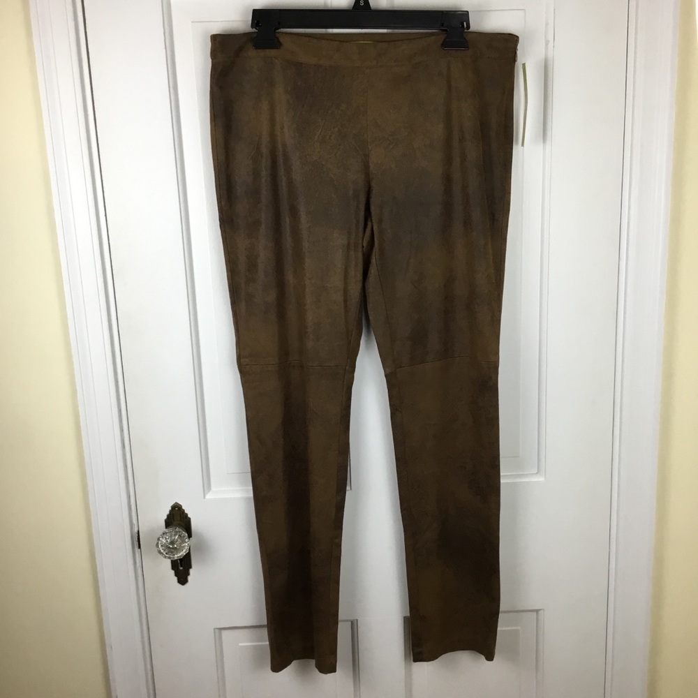 Gianni Bini Faux Suede Legging Brown Size M NWT